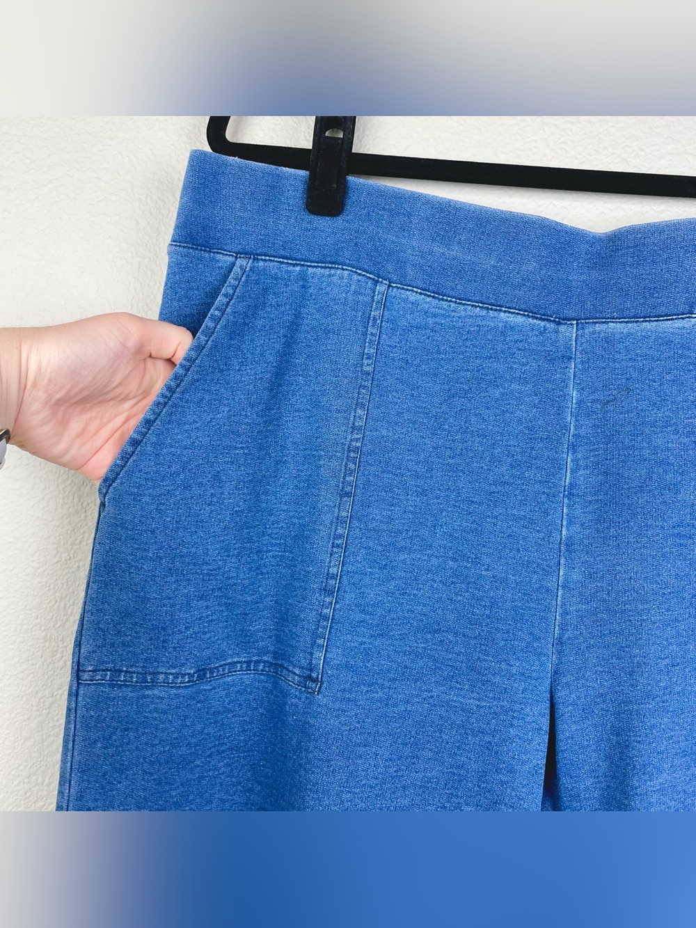 J.Jill Women's XL PureJill Indigo Cotton Pull On Capri Pants Pockets Casual - Picture 3 of 16